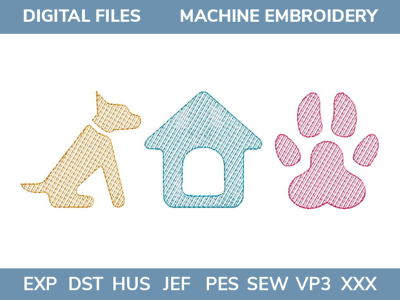 Dog Set: A Practical Embroidery Design for Small Creative Businesses