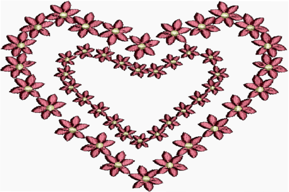 Heart in Bloom: A Tender Embroidery Design for Meaningful Gifts