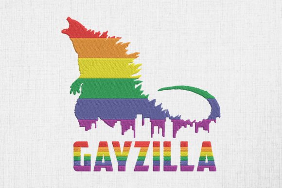 LGBTQ Rainbow Gayzilla Gay Pride