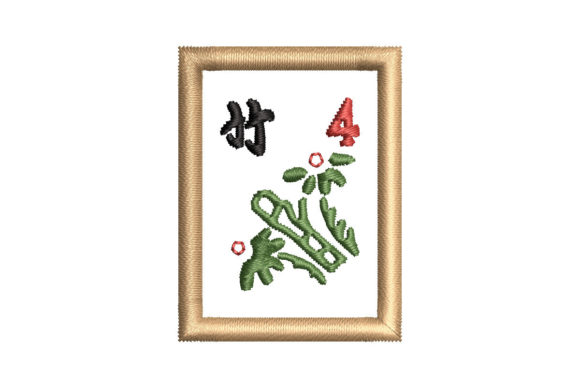 Mahjong Flower Tile Bamboo