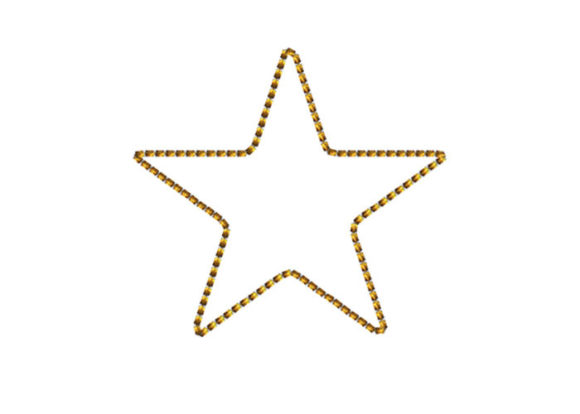 Stars Bean Stitch Oval